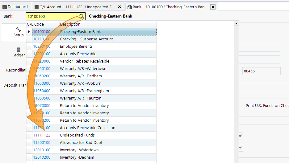Synchronize receipts in Inform with their bank deposit dates