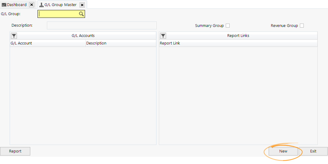 Group your general ledger accounts
